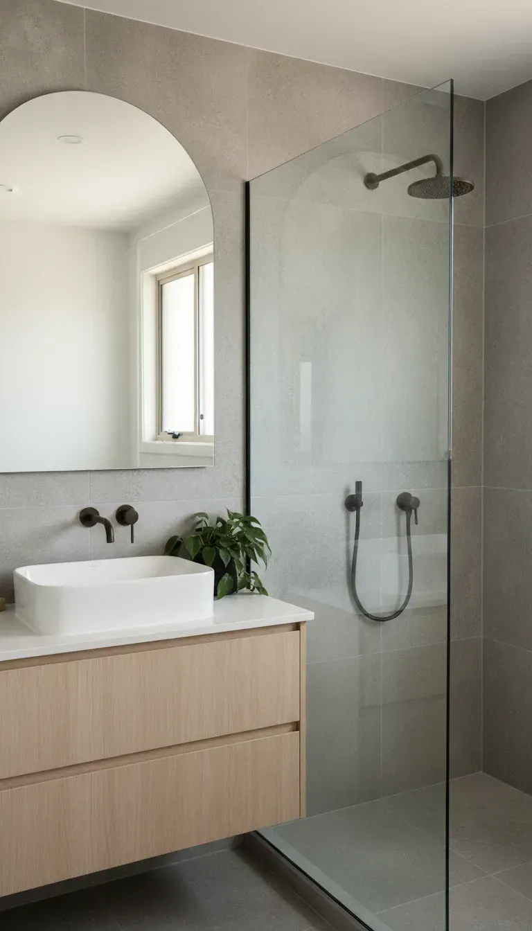 Shower screen and mirror replacements Teneriffe using toughened safety glass and custom mirrors cut to size.