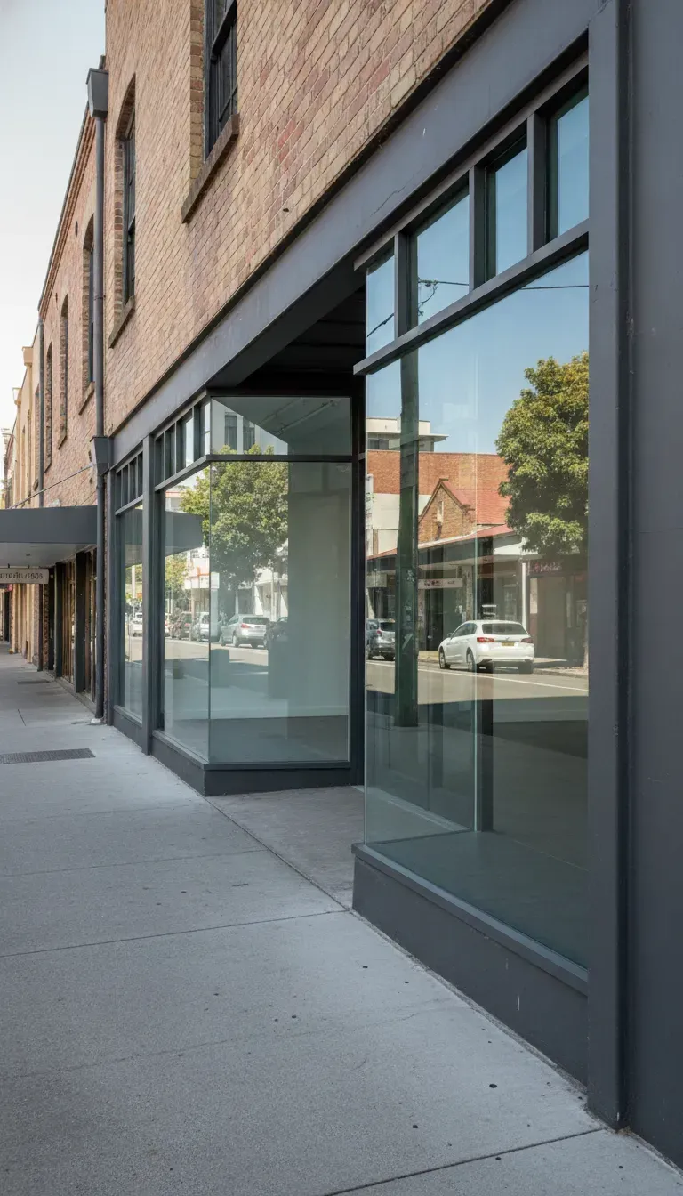 Shopfront glass replacement Teneriffe using toughened or laminated safety glass for fast commercial repairs and security.